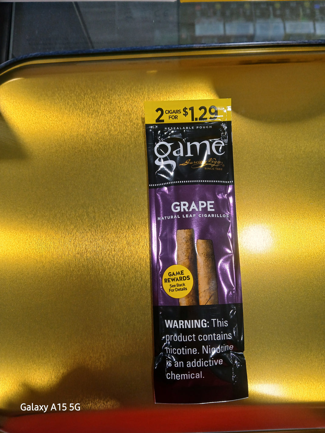 GAME 2FOR$1.29 CIGARILLOS GRAPE 30/2