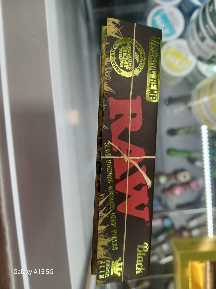 RAW BLACK KINGSIZE SLIM ORGANIC 50CT