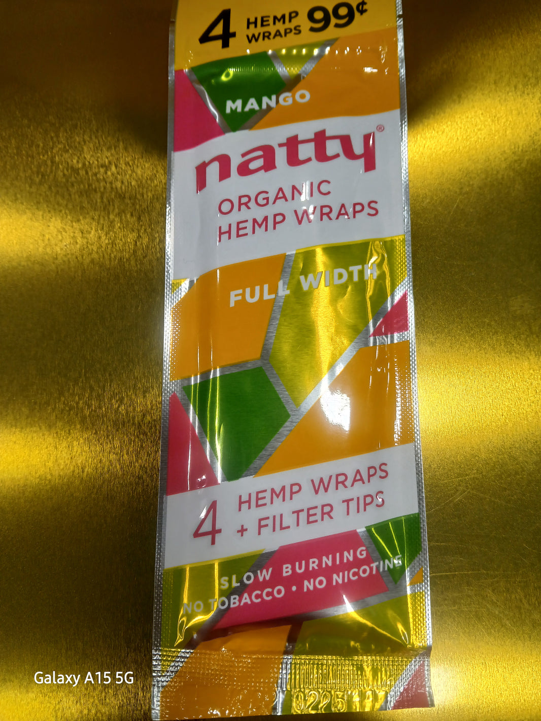 NATTY ORGANIC MANGO HEMP WRAPS 4F.99 15/4PK