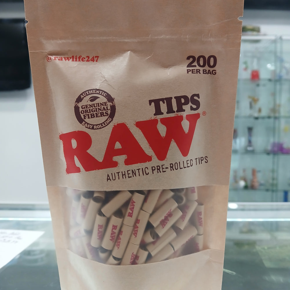 RAW TIPS PRE-ROLLED ORIGINAL 200CT BAG