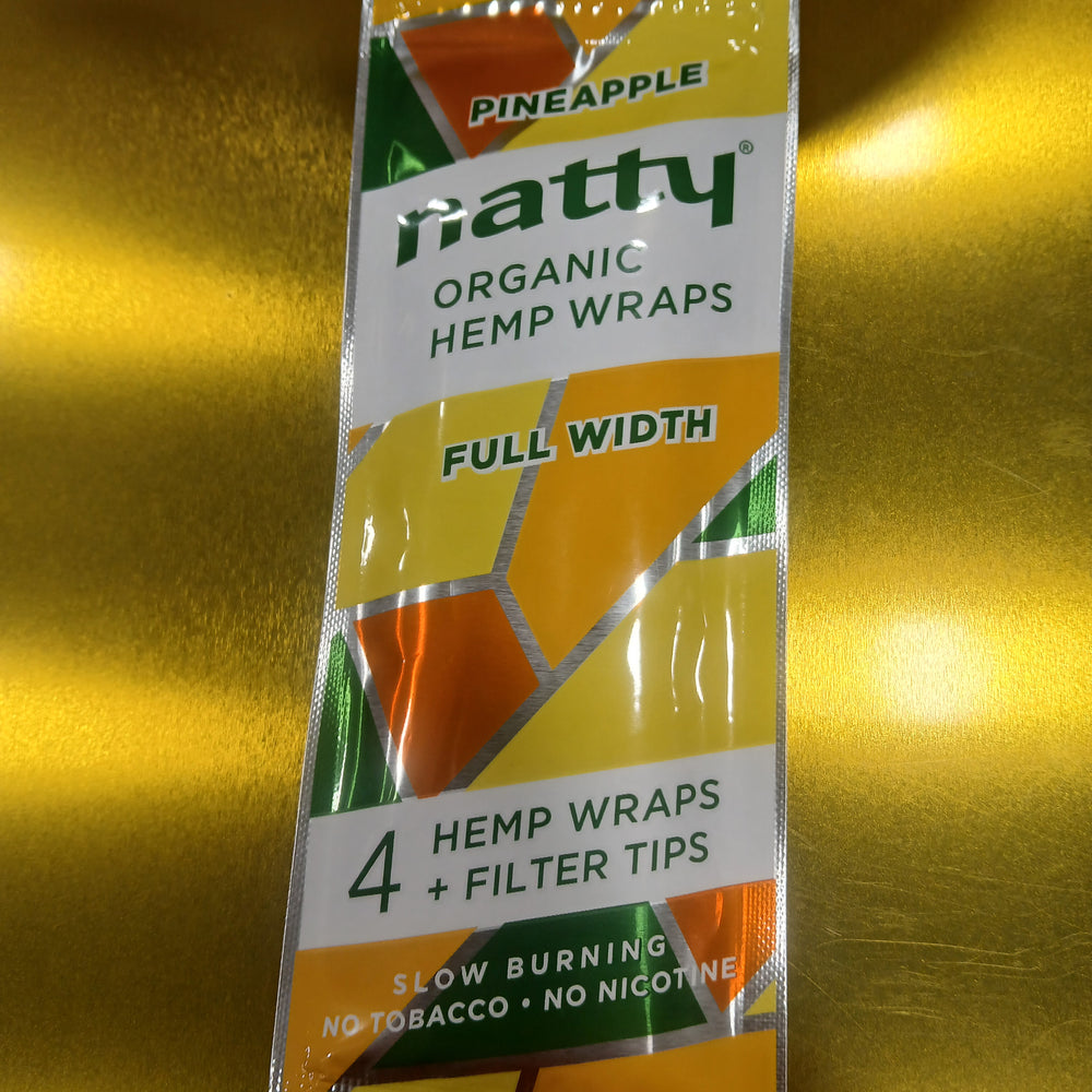 NATTY ORGANIC PINEAPPLE HEMP WRAPS 4F.99 15/4PK
