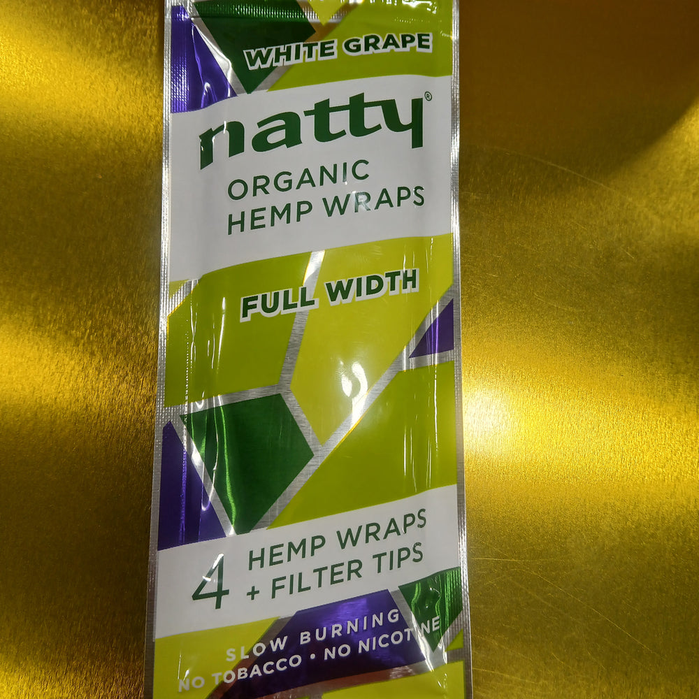 NATTY ORGANIC WHITE GRAPE HEMP WRAPS 4F.99 15/4PK