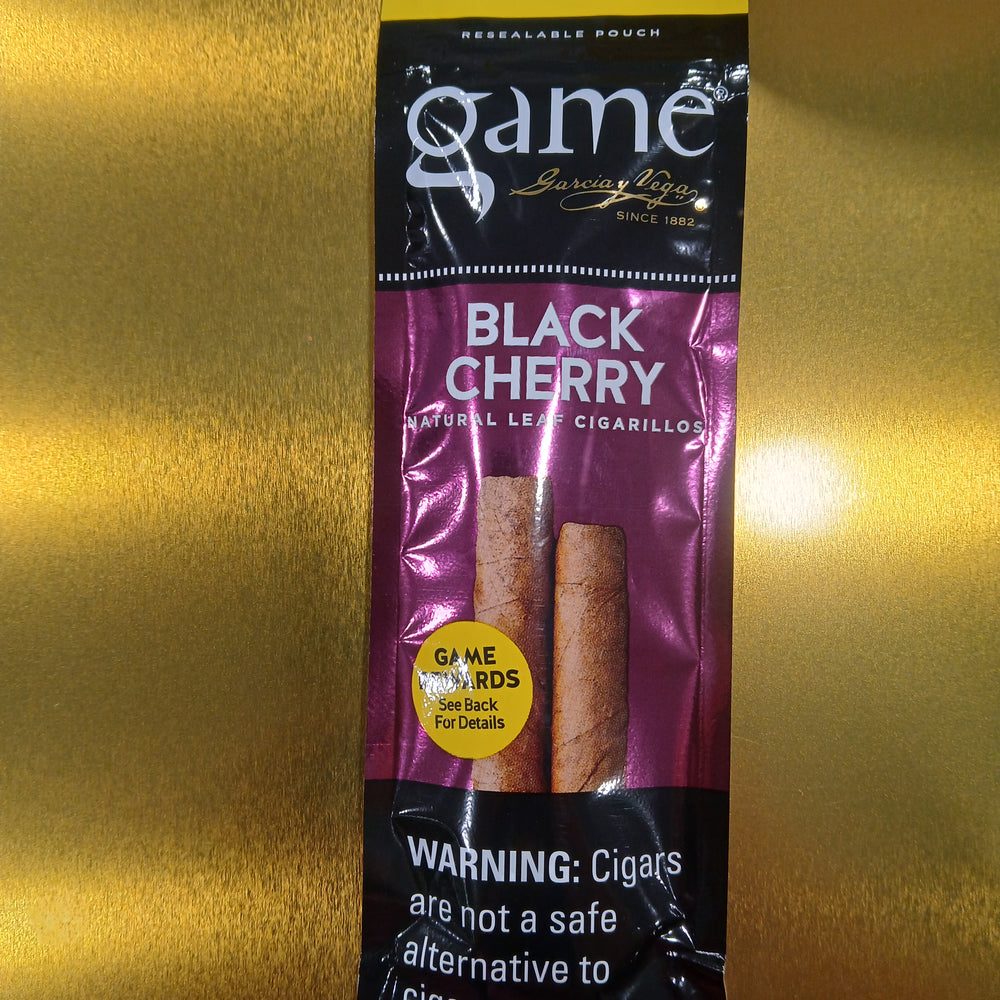 GAME 2FOR$1.29 CIGARILLOS BLACK CHERRY 30/2