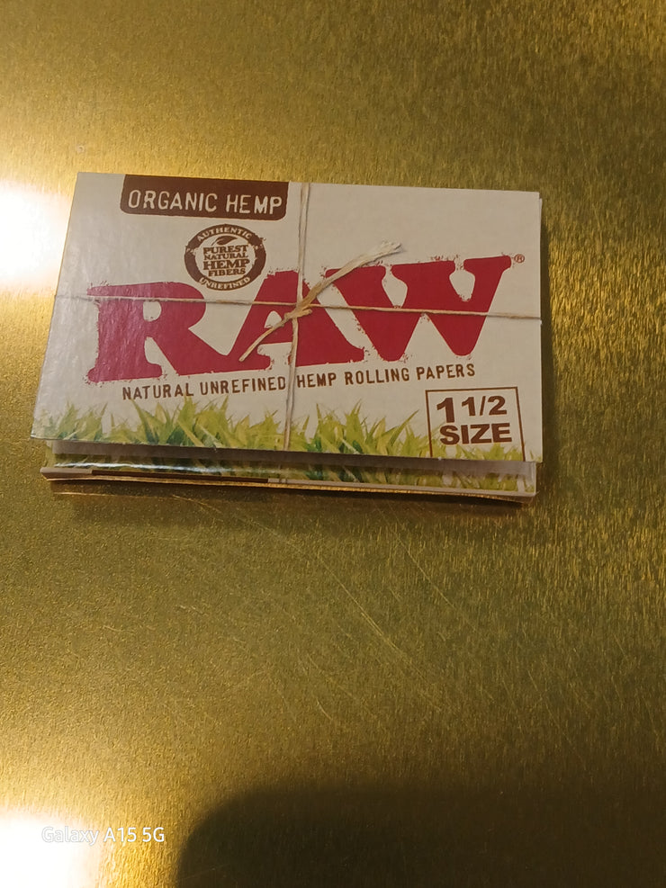 RAW 1 1/2 ORGANIC HEMP 25CT