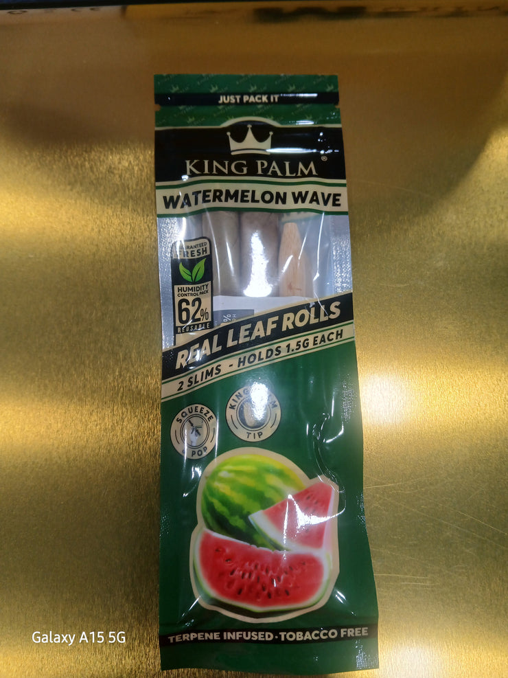 KING PALM 2PK SLIM ROLLS WATERMELON 20CT KP-916