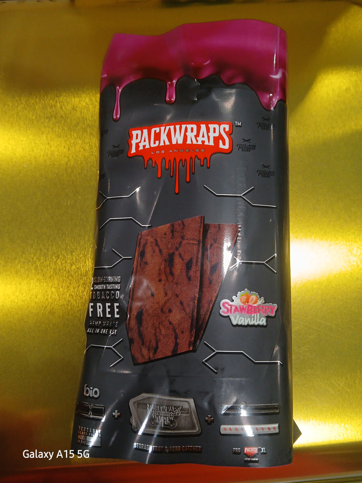 PACKWRAPS TWISTED HEMP STAWBERRY VANILLA 2CT 10PK